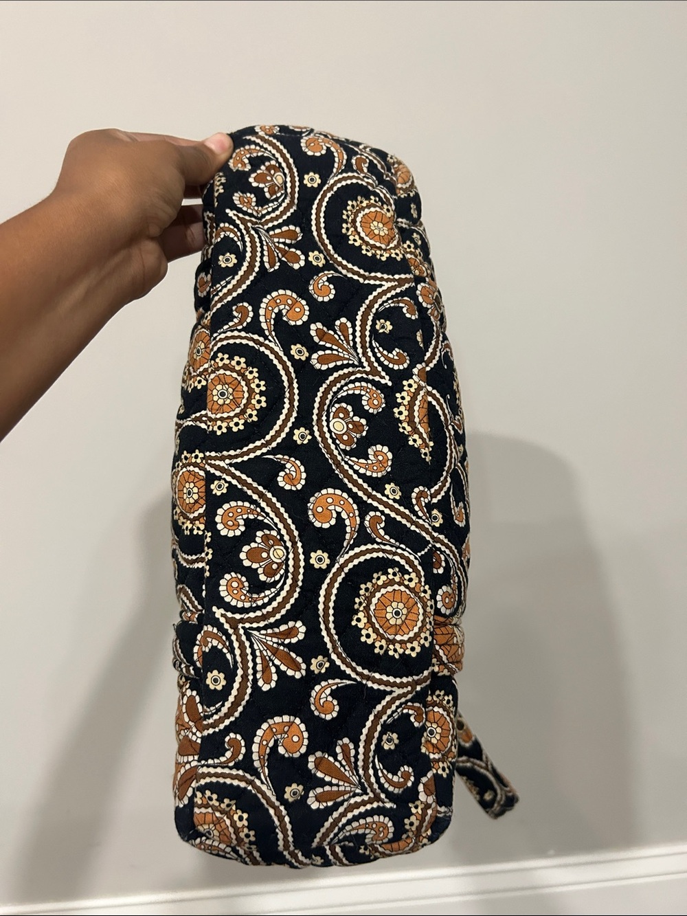 Vera Bradley Black and Brown Floral Quilted Shoulder Tote - Picture 4 of 4